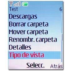 Vaya a Tipo de vista y pulse la tecla de navegación.