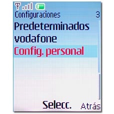 Vaya a Config. personal y pulse la tecla de navegación.