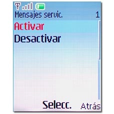 Elija Activar o Desactivar y pulse la tecla de navegación.