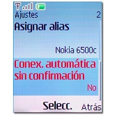 Conex. automática sin confirmación, véase 3b.