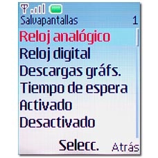 Elija uno de los ajustes siguientes:Reloj analógico, véase 2a.