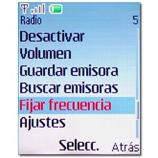 Vaya a Fijar frecuencia y pulse la tecla de navegación.