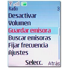 Vaya a Guardar emisora y pulse la tecla de navegación.