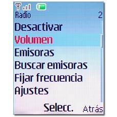 Vaya a Volumen y pulse la tecla de navegación.