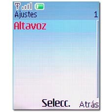 Elija Altavoz o ML portátil, dependiendo del ajuste actual, y pulse la tecla de navegación.