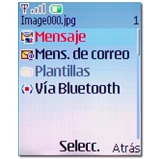 Vaya a Mensaje y pulse la tecla de navegación.