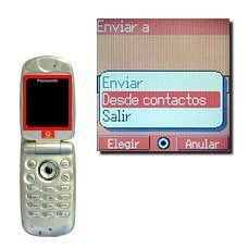 Vaya a Desde contactos y pulse la Tecla de navegación.