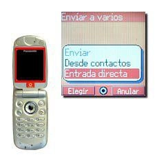 Elija Entrada directa y pulse la Tecla de navegación.