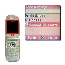 Si selecciona Descargar nuevo:Siga las instrucciones de la pantalla para descargar una melodía.Elija la melodía deseada.Se reproduce la melodía.
