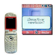 La pantalla muestra ¿Desactivar repetición?.