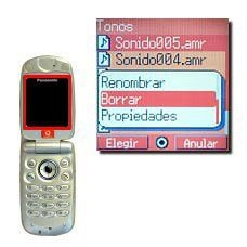 Elija Borrar y pulse la Tecla de navegación.