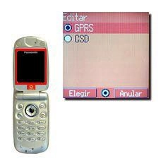 Seleccione GPRS y pulse la Tecla de navegación.