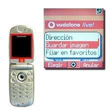 Vaya a Guardar imagen y pulse la Tecla de navegación.Se eligen las imágenes encontradas en la página WAP.