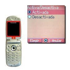 Elija Activada o Desactivada y pulse la Tecla de navegación.