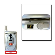Introduzca el cable del cargador en el conector en la base del teléfono. Conecte el otro extremo a la toma de corriente.Cuando el icono de carga de batería parpadea es que el teléfono se está cargando. El icono puede tardar un par de segundos en aparecer.