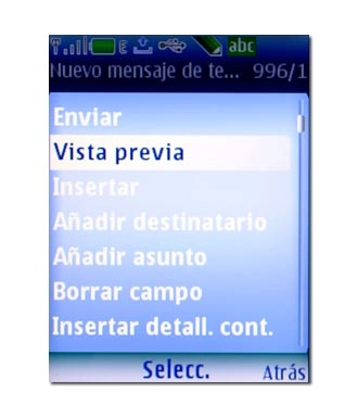 Vaya a Vista previa y pulse la tecla de navegación.