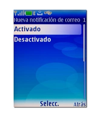 Elija Activado o Desactivado y pulse la tecla de navegación.