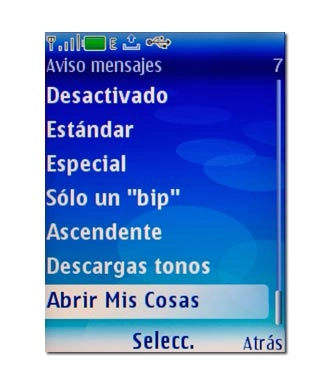 Si selecciona Abrir Mis Cosas: