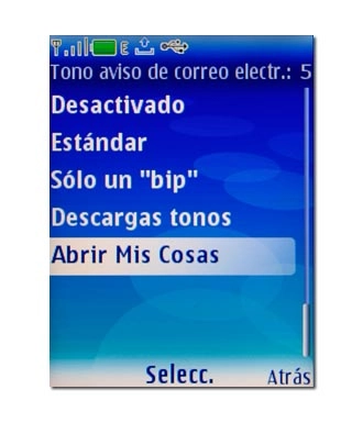 Si selecciona Abrir Mis Cosas: