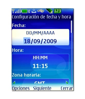 Vaya a Fecha e introduzca la fecha.