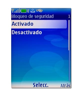Elija Activado o Desactivado y pulse la tecla de navegación.