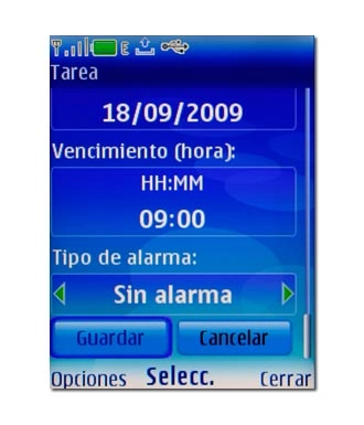 Vaya a Guardar y pulse la tecla de navegación.