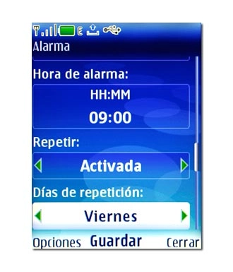 Vaya a Días de repetición y pulse la tecla de navegación.