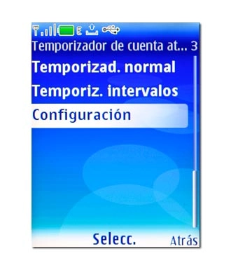 Vaya a Configuración y pulse la tecla de navegación.