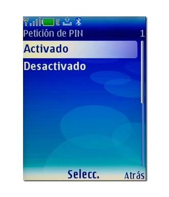 Elija Activado o Desactivado y pulse la tecla de navegación.