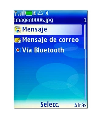 Vaya a Mensaje y pulse la tecla de navegación.