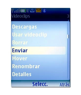 Vaya a Enviar y pulse la tecla de navegación.