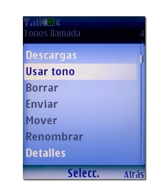 Vaya a Usar tono y pulse la tecla de navegación.