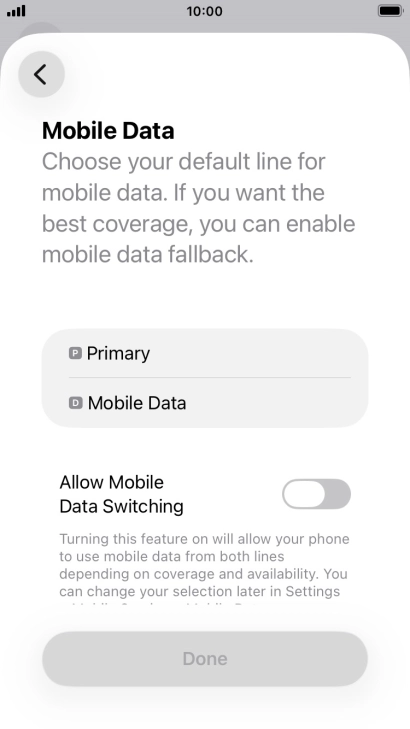 Press the required price plan.