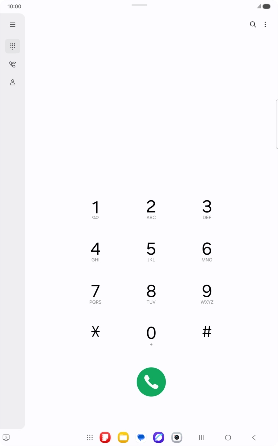 Press the keypad icon.