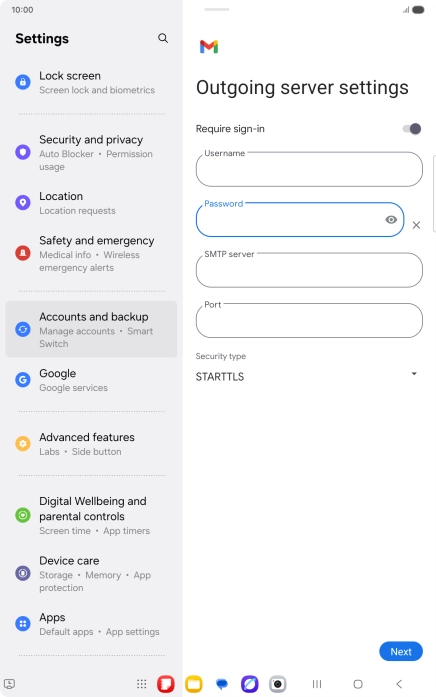 Press the field below 