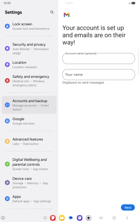 Press the field below 