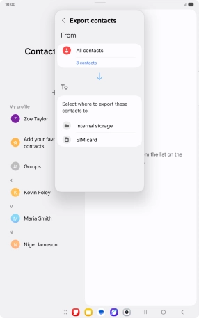 Press the name of the SIM.