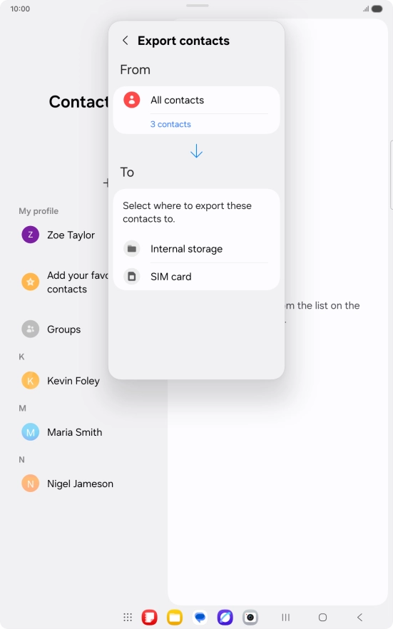 Press the name of the SIM.