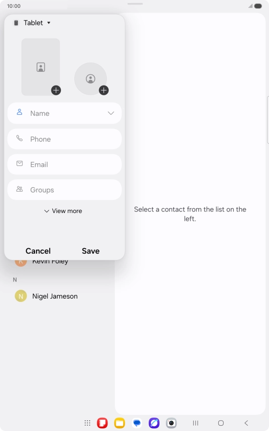 Press the address book drop down list.