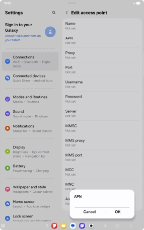 Key in wap.vodafone.co.uk and press OK.
