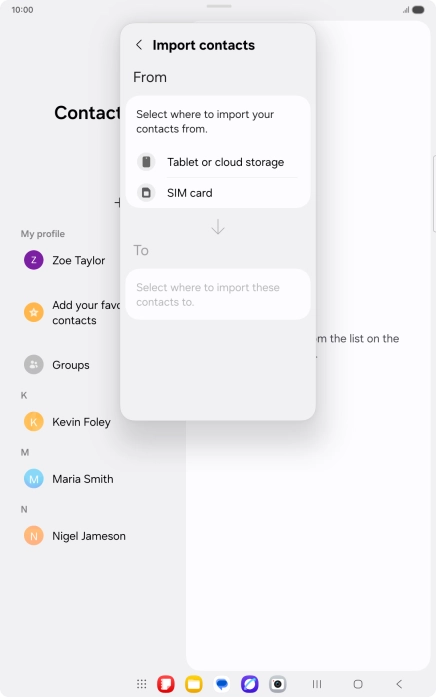 Press the name of the SIM.