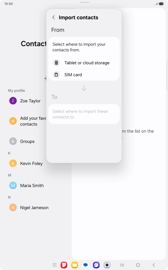 Press the name of the SIM.