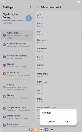 Key in mms and press OK.