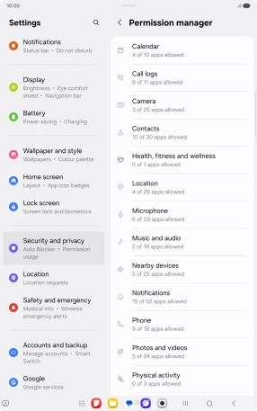 Press the required category.