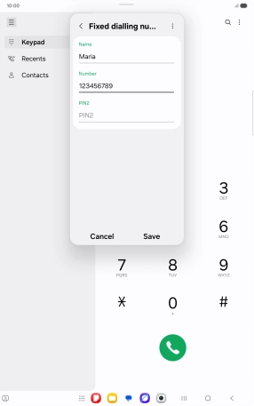 Press PIN2 and key in your PIN2. The default PIN2 is 1111.