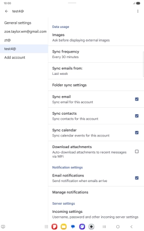 Press the field next to 