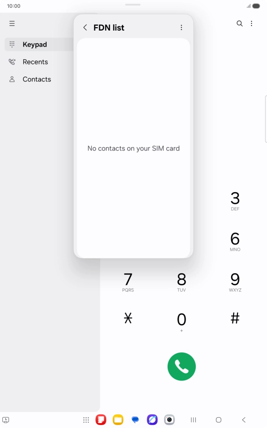 Press the menu icon.