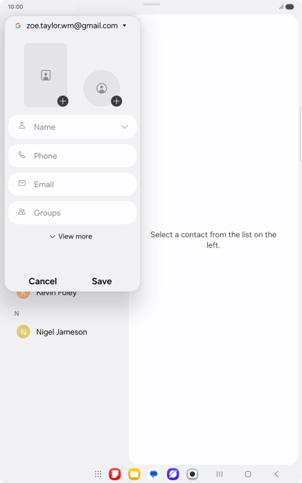 Press Name and key in the required name.