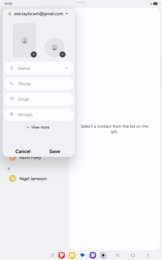 Press Name and key in the required name.
