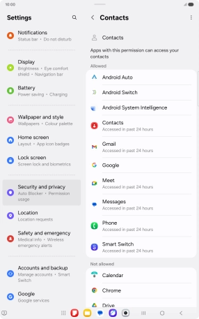 Press the required app.